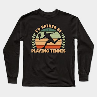 Playing Tennis Long Sleeve T-Shirt